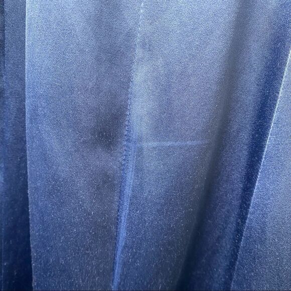 Ralph Lauren Vintage Deep Sky Blue Duchess Silk Satin Gown with Train - Picture 8 of 17